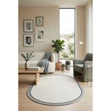 Natura Sisal Hasır Görünümlü Çift Bordürlü Oval Halı Ntr27