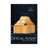 Natural Ahşap Elbise Askısı 12 Adet Montague Design 719133