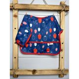 Natural Bebe Yıkanabilir Mama ve Etkinlik Önlüğü Çilek Desen - 6 - 24 Ay - Lacivert
