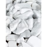 Natural Beyaz Dolomit Dekoratif Çakıl Taşı, İç ve Dış Mekan Peyzaj için, 2-4 cm, 1 kg, Bahçe Saksı Süsü