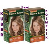 Natural Colors 8n Açık Kumral Organik Içerikli Amonyaksız Kalıcı Saç Boyası 2 Paket