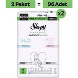 Natural Double Soft Ultra Fırsat Paketi Bebek Bezi 2 Numara Mini 96 Adet