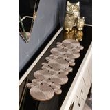 Natural Dowry Rustic Art Koyu Vizon Yıkanabilir Polip Hasır Halat Salon Yemek Masası Sehpa Mutfak Örtüsü Runner
