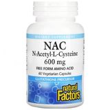 Natural Factors Nac N-Acetyl-L-Cysteine 600 Mg 60 Vegetarian Capsules