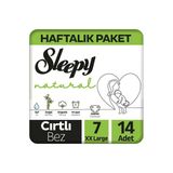 Natural Haftalık Paket Bebek Bezi 7 Numara Xxlarge 14 Adet