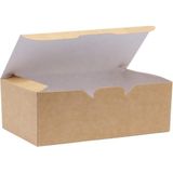 Natural Kraft Soğan Halkası/nugget Kutusu Büyük Boy 12X22X8 cm 100 Adet