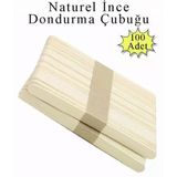 Natural Renksiz Dar Dil Cubugu 100 Adet Abeslang En 1Cm ,Boy 11.4 Cm
