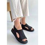 Natural Shoes Wayi Bej Hasır Cilt Sandalet