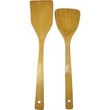 Naturalife Labs Ahşap Bambu Spatula Seti 2' Li 30,32 cm