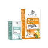 NaturalNest Bromelain Plus 60 Kapsül + Probiotic 10 Kapsül