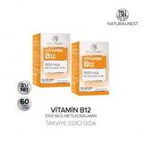 NaturalNest Vitamin B12 1000 mcg Metilkobalamin 2x60 Dilaltı Tablet
