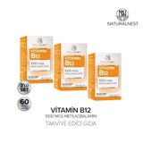 NaturalNest Vitamin B12 1000 mcg Metilkobalamin 3x60 Dilaltı Tablet