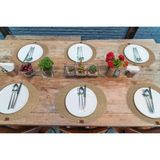 Naturalove Amerikan Servis - Jüt / 6'lı - 34 x 34 cm - Açık Kahverengi