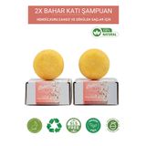 NaturaMisse Katı Şampuan Bahar (2 Adet) Keratin Besleyici Onarıcı Dökülme Karşıtı Kuru Normal Saç Şampuanı