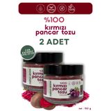 NATURANNE Kırmızı Pancar Tozu 2 Adet 150 gr Cam Kavanoz - Doğal , Katkısız , Koruyucusuz , Premium