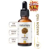 Naturapy Anason Yağı (Anise Oil) Soğuk Sıkım Sabit Yağ 30 ml Damlalıklı Cam Şişe