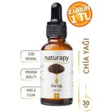 Naturapy Chia Yağı (Chia Oil) Soğuk Sıkım Sabit Yağ 30 ml Damlalıklı Cam Şişe