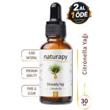 Naturapy Citronella Yağı (Citronella Oil) Uçucu Yağ 30 ml Damlalıklı Cam Şişe