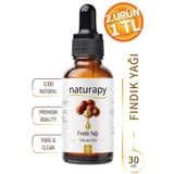Naturapy Fındık Yağı (Hazelnut Oil) Soğuk Sıkım Sabit Yağ 30 ml Damlalıklı Cam Şişe