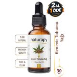 NATURAPY Kenevir Tohumu Yağı (Hemp Seed Oil) Soğuk Sıkım Sabit Yağ 30 ml Damlalıklı Cam Şişe