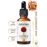 NATURAPY Nar Çekirdeği Yağı (Pomegranate Seed Oil) Soğuk Sıkım Sabit Yağ 30 ml Damlalıklı Cam Şişe