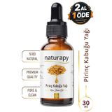NATURAPY Pirinç Kabuğu Yağı (Rice Bran Oil) Soğuk Sıkım Sabit Yağ 30 ml Damlalıklı Cam Şişe