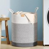 NaturaWeave Jüt Hasır Kirli Sepeti Banyo Sepeti Giyisi Havlu Battaniye Dergi Oyuncak Düzenleyici Saksı Sepet Organizer Hafif Kulp Detaylı Yumşak Ve Dayanıklı Karavan Organizeri (GRİ-KIRÇIL)