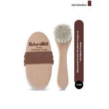 Naturawell At Kılı %100 Doğal Selülit Fırçası + At Kılı %100 Doğal Yüz Fırçası