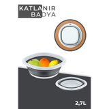 NATURAWİN Katlanır Badya Leğen Akordiyon Katlanabilir Badya 2,7 Lt Ak-698