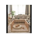 naturbird 2,5cm aralıklı 100x100cm Ahşap Köpek Çiti yükseklik 53 cm