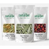 Naturdan Yeni Mahsül Ihlamur Yaprağı - Adaçayı - Kuşburnu (3x Doğal Bitki Çayı 100 Gr) Set (