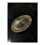 Nature Glow Naturel Glow Osmanlı Tarzı Vintage Desenli Kapaklı Mini Lokumluk Şekerlik Dekoratif Bakır/Pirinç Sunumluk 10 Cm