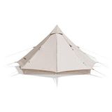 Nature Hike Naturehike Brighten 6.4 Piramit 4 Kişilik Kanvas Pamuk Glamping Çadır Bej