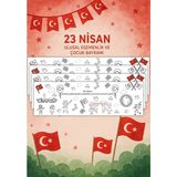 Nature Play Design 23 Nisan Ulusal Egemenlik ve Çocuk Bayramı Temalı Dev 2 Metre Aktivite Boyama Kağıdı