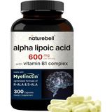 Naturebell Alpha Lipoic Acid 600 mg W/ B1 Complex 300 Capsules