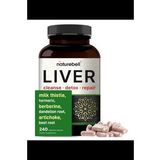 NatureBell Liver Cleanse Detox & Repair, 240 Veggie Capsul Milk Thistle, Dandelion Root, Artichoke, Turmeric, Black Currant Oil (Renksiz)
