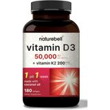 Naturebell Vitamin D3 50,000 Iu With K2 200 Mcg, 180 Coconut Oil Softgels.Made In Usa.57 - Aromasız