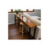 NATUREE AHŞAP 38 x 100 Ahşap Masif Bar Masası (Demir Ayaklı)
