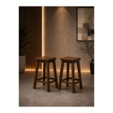 NATUREE AHŞAP 65 CM YÜKSEKLİK ÖZEL TASARIM BAR TABURESİ 2'Lİ