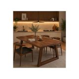 NATUREE AHŞAP X ÖZEL TASARIM DOĞAL AHŞAP YEMEK MASASI 80 X 150 ( YÜKSEKLİK 70 CM) 9 CM AYAK KALINLIĞI