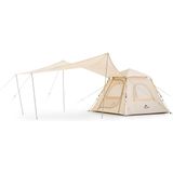 Naturehike Ango UPF50+ Gölgelikli Bej Otomatik Kurulum 3 Kişilik Kamp Çadırı