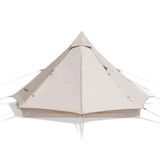 Naturehike Brighten 6.4 Lüks Piramit 4 Kişilik Pamuk Krem Glamping Çadırı