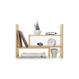 Natürel Ahşap 2 Modül Banyo/mutfak Rafı - Kitaplık