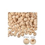 Naturel Ahşap Boncuk 14mm 50 li 1 Paket Ham Boyanabilir Ahşap Yuvarlak Doğal Boncuklar Takı Tasarım Ektinlik Kreş Okul