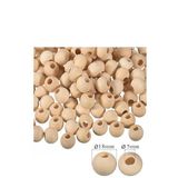 Naturel Ahşap Boncuk 18mm 50 li 1 Paket Ham Boyanabilir Ahşap Yuvarlak Doğal Boncuklar Takı Tasarım Ektinlik Kreş Okul
