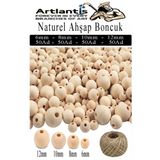 Naturel Ahşap Boncuk 200 Lü 1 Paket Jüt İpi Ham Boyanabilir Ahşap Yuvarlak Doğal Boncuklar Takı Tasarım Ektinlik Kreş