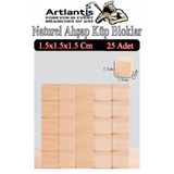 Naturel Ahşap Küp Bloklar 1.5X1.5x1.5cm 25 Adet Ahşap Naturel Kare Blok Eğitici Geliştirici Oyuncak Küp Matematik Birim