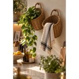 NATUREL DEKOR Rattan Görünümlü 2'li Doğal Duvar Sepeti, Duvar Dekoru , Bohem, Organizer, Düzenleyici, Saksı, Iskan