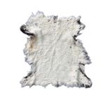 Naturel Dekoratif Boyasız Kısa Tüylü Doğal Desenli 60 X 50 Cm Koyun Postu Paspas - Gerçek Deri Post Çok Renkli
