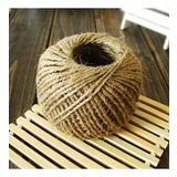 Naturel Doğal Jüt İp Hasır İp Süsleme İpi 100 gr-100 metre (2mm Kalınlık) (5 Adet)